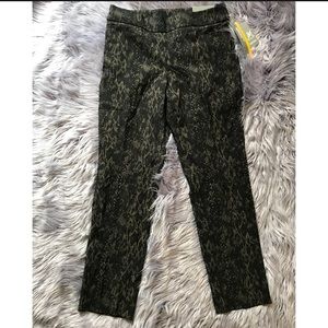 Reptile print slim fit stretchy trousers